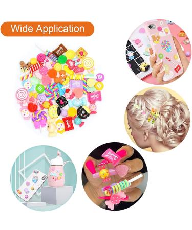 50 Pcs Kawaii Candy Nail Charms - Cute Resin Charms for DIY Crafts and Acrylic Nails - Buy Online on GoSupps.com
