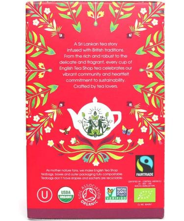 English Tea Shop 20 English Breakfast Tea Sachets Fairtrade & Organic Tea 3 Boxes x 20 Bags - Buy Online on GoSupps.com