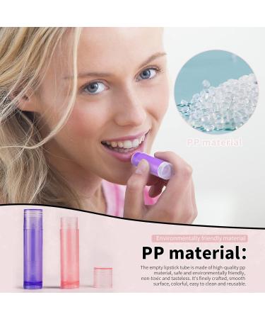 Xshao Lipstick Sleeves - 60 Empty 5ml Lipstick Containers with 2 Drippers for DIY Lip Balm | 6 Colors for Homemade Cosmetics - Buy Online on GoSupps.com