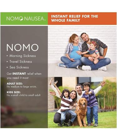 NoMo Nausea Band Blue - Instant Relief from Nausea with Peppermint Oils - Acupressure & Aromatherapy for Morning Sickness, Motion Sickness, Hangover & Pregnancy - Waterproof & Small - Buy Online on GoSupps.com