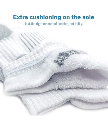 BERING Women's Performance Athletic Ankle Running Socks (6 Pack) - White (Size 7-9) - Buy Online on GoSupps.com