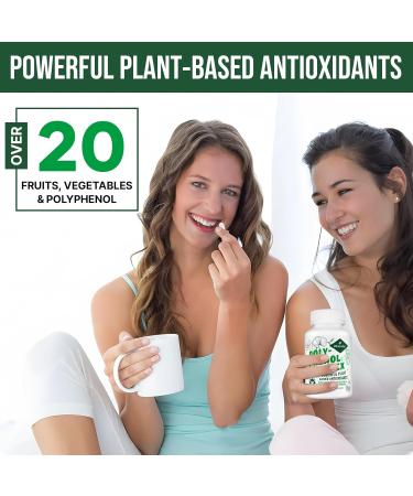 2250 MG Polyphenols Supplement Over 20 Fruits Vegetables Polyphenol Superfood Quercetin Resveratrol Turmeric Green Tea Powerful Antioxidants for Age Defense Immune Energy 90 Count 90 Count (Pack of 1) - Buy Online on GoSupps.com