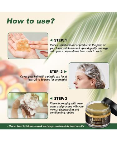 100% Organic Batana Oil for Hair Growth - Dr. Sebi Raw Unrefined Oil from Honduras Promotes Regrowth & Moisturizes Scalp - Buy Online on GoSupps.com