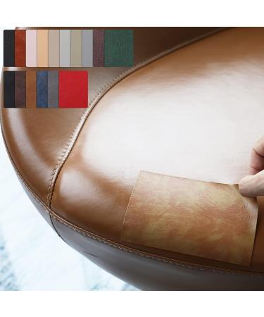 JDLUGH Leather Repair Patch Tape 2PCS | Self Adhesive Sofa, Car Seat, Furniture, Vinyl Patch Kit | Yellowish Brown Khaki 8.2x11 Inch - Buy Online on GoSupps.com