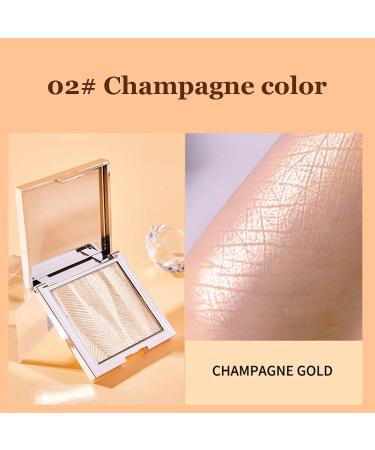 Highlighter Powder Lightweight Smooth Texture Powder Glitter High Gloss Shimmer Powder Makeup for Face Body Cosmetic 2# - Buy Online on GoSupps.com