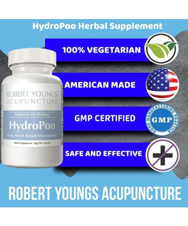 HydroPoo Dry Stool & Constipation Moisture Capsules - Natural Herb Based Remedy for Adults | Alternative Medicine Complex & Vitamin Supplement - Buy Online on GoSupps.com