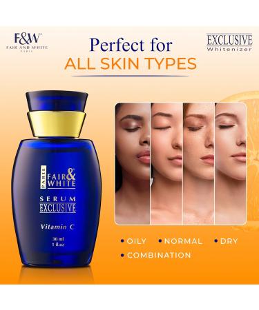 Fair & White Exclusive Vitamin C Serum 30ml Skin Brightening Serum for Radiant Skin | International Shipping - Buy Online on GoSupps.com