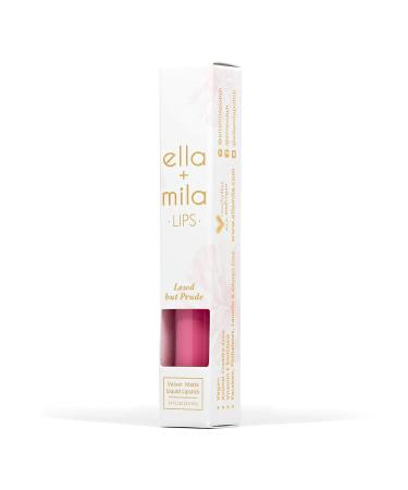 ella+mila Lewd but Prude Velvet Matte Liquid Lipstick - Moisturizing Pink Matte Lipstick with Vitamin E - Lightweight Non-Sticky Long Lasting - Cruelty-Free & Vegan (4ml) | International Shipping - Buy Online on GoSupps.com