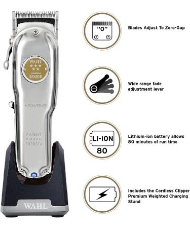 Wahl Professional Cordless Senior Metal Edition - Top Performance for Barbers - Buy Online on GoSupps.com