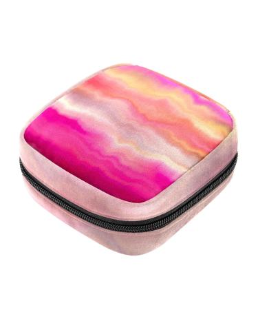 Guantierendiy Sanitary Napkin Storage Bag Portable Period Bag for Women Teen Girls Pink Tie Dye Menstrual Cup Pouch Nursing Pad Holder (Multicolor) Color 4