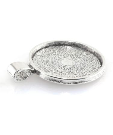 Lind Kitchen 25pcs 25mm Round Bezel Pendant Trays - DIY Jewelry Making Accessories in Ancient Silver - Buy Online on GoSupps.com