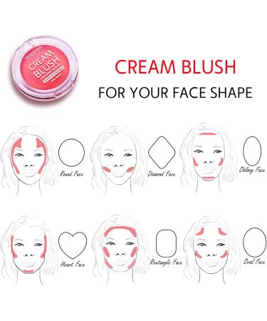 PHOERA Face Cheek Blush Cream - Long-Wear Matte Bold 102#Peach | Lightweight & Blendable Cream Blush for Contoured Cheeks - Buy Online on GoSupps.com
