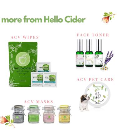 Apple Cider Vinegar Toner - Witch Hazel Tea Tree Rose Geranium Lavender Chamomile. NO Oils. Tone Reduce Blemish Clear Pores & Acne 3oz. USA Made/Hello Cider - Buy Online on GoSupps.com