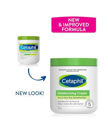Cetaphil Moisturizing Cream for Dry/Sensitive Skin - Fragrance Free 16 oz | Best Hydration for All Skin Types - Shop Now - Buy Online on GoSupps.com