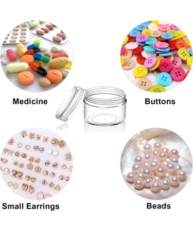 5ml Jaws with Lids - 42pcs Mini Cream Containers for Cosmetics & Nail Art | Transparent Dose with Labels & Spatula - Buy Online on GoSupps.com
