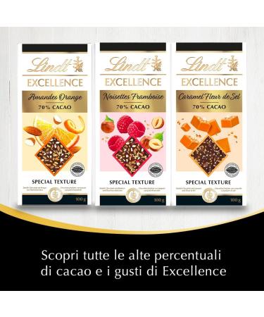 LINDT & SPR NGLI Excellence Dark 70% Chocolate Chips Caramel Fleur de Sel - Buy Online on GoSupps.com