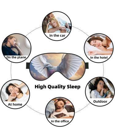 Soft Flying Dove Eye Mask - Adjustable Light Blocking Sleep Mask | Breathable Double-Sided Design - Buy Online on GoSupps.com