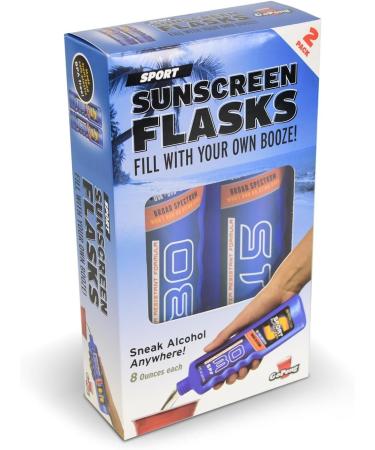 GoPong Sport Bottle Sunscreen Flask 2 Pack with Funnel and Pour Spout - Multicolor Set - Buy Online on GoSupps.com