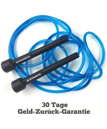 Sportivonetic Premium Adjustable Jump Rope - Fitness Crossfit Boxing for Adults & Children - Speed Rope in Blue - Buy Online on GoSupps.com