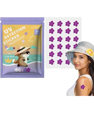 Sunscreen Reminder Stickers - 5 Style Uv Detecting Patches Natural Patch | Changes Color When Time Reapply Your Sun Protection Cream Outdoor Summer Face Protective Sticker for Uv Protection 24 flowers - Buy Online on GoSupps.com