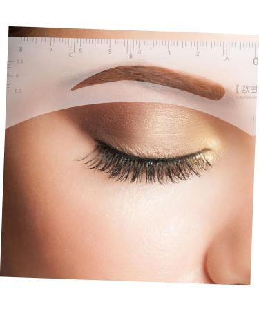 Housoutil 50pcs Eyebrow Ruler Stencil Drawing Eyebrow Line Eyebrow Shaper Eyebrow Stickers Make up Drawing Pen - Buy Online on GoSupps.com