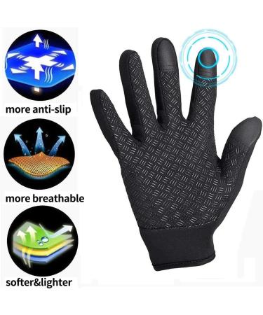Buy Windproof Touchscreen Gloves for Men & Women - Perfect for Outdoor Activities Camping & Hiking | Slippery Black Design for Autumn & Spring - Buy Online on GoSupps.com