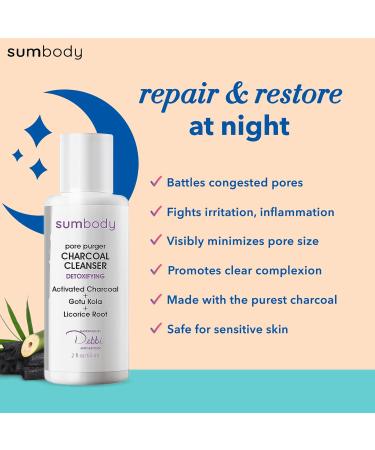 Goat Milk & Charcoal Face Wash Duo - Hydrating Detoxifying Cleanser for Oily Skin Organic Day & Night Travel Size Made in USA - Buy Online on GoSupps.com