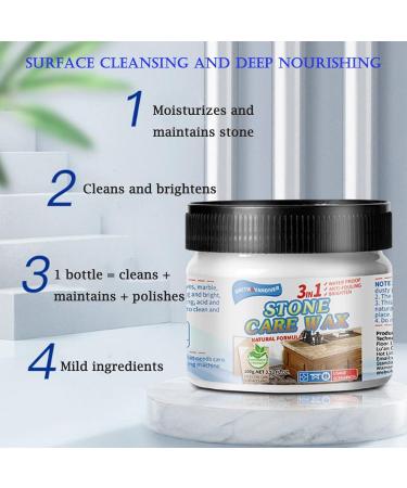 Stone Maintenance Polishing Wax Granite Cleaner and Polish Stone Care Granite and Stone Daily Cleaner (3PCS) - Buy Online on GoSupps.com