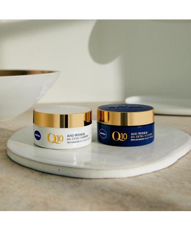 NIVEA Q10 Power Anti-Wrinkle Day Cream + Extra-Nourishing (1x50ml) Face care SPF 15 enriched with organic Argan Oil & natural Q10 Day Cream for Dry to Very Dry Skin - Buy Online on GoSupps.com