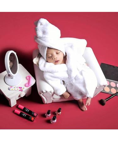Newborn Photography Props Bathrobe Outfit | Baby Photo Prop Robe Set | Boy Girl Photoshoot Costume 0-6 Months (White) - Buy Online on GoSupps.com