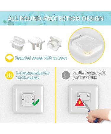 Baby Proofing Outlet Covers (60 Pack) - Safety Socket Cover Protector Cap for Childproofing Electric Outlets - Buy Online on GoSupps.com