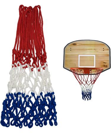 Sanung All-Weather Tri-Color Basketball Hoop Net - 2 Pack | 12 Loop Standard Competition Training Net Replacement for Indoor/Outdoor Use - Buy Online on GoSupps.com