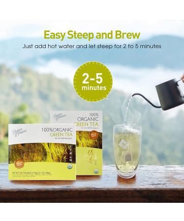 Prince of Peace 100% Organic Green Tea Family Size - 200 Tea Bags | Best Value Deal - Buy Online on GoSupps.com