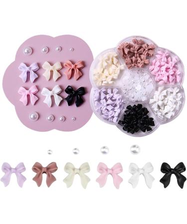 Nail Tips 1 Box Bow Nail Charms with 7 Grids Nail Art Charms Colorful Nail Charms and Gems Decorative Bow Charms Diverse Styles Bow Charms for Nails Art DIY Manicure Craft Decoration - Buy Online on GoSupps.com