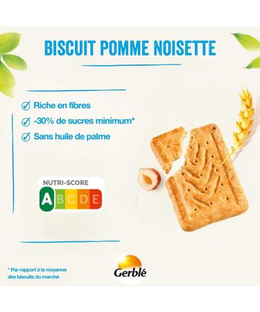 Gerbl Reduced content Hazelnut Apple Cookies Light in sugar and salt 16 cookies 230 g 207084 - Buy Online on GoSupps.com