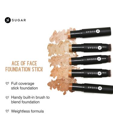 Sugar Cosmetics Ace Of Face Foundation Stick - 20 Galo (Light Medium Golden Undertone) | Full Coverage Waterproof Matte Finish - Buy Online on GoSupps.com