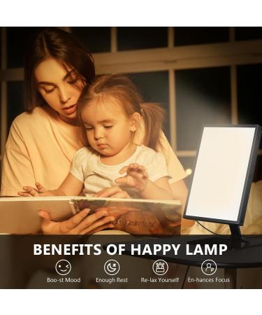 Happy Lamp UV Free 10000 LUX Desk Sun Lamp 3 Timer Modes & 3 Colors & 6 Brightness Daylight Lamp for Work/Study/Relaxation - Buy Online on GoSupps.com