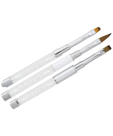 Premium Gel Acrylic Brush Set - Fine Hair Nail Design Brush Set (Pack of 3) - Perfect for Professionals & DIY Nail Art - Buy Online on GoSupps.com