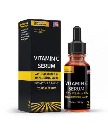 Vitamin C Serum Face And Skin Rejuvenation With Hyaluronic Acid And Vitamin E Battles Signs Of Aging By Moisturizing And Boosting Antioxidant Levels For A Wrinkle-Free & Younger Skin 2 Fl Oz (Pack of 1)