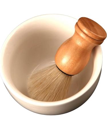 MyGrtfam Beard Care Bowl Brush Set - Ceramic Shaving Kit with Rich Shaving Soap Foam Cup for Wet Shaving - Opulent Garden Design - Buy Online on GoSupps.com