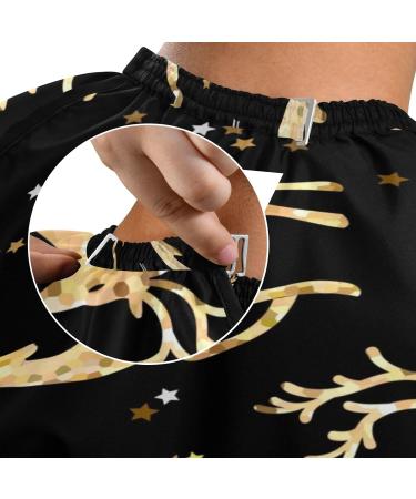 Waterproof Barber Cape - Gold ELK Pattern & Cheetah Haircut Bib for Men & Women | Unisex Hair Cutting Cape (8rp1a) - Shop Now - Buy Online on GoSupps.com