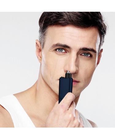 Rechargeable Waterproof Nose Hair Trimmer - Portable Multifunctional Ear & Nose Clippers - Cordless Precision Hair Remover in Navy Blue - Buy Online on GoSupps.com