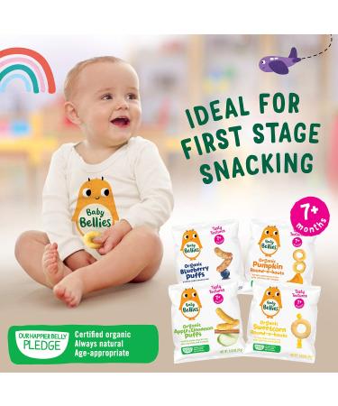 Baby Bellies Organic Pumpkin Round-a-bouts 0.42oz Bag - Pack of 6 | Healthy Baby Snacks - Buy Online on GoSupps.com