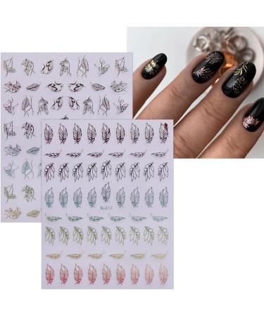 JMEOWIO 12 Sheets Flower Nail Art Stickers Decals Self-Adhesive Spring Summer Floral Colorful Nail Supplies Nail Art Design Decoration Accessories - Buy Online on GoSupps.com
