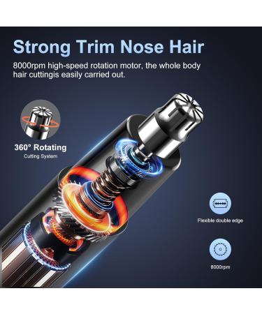 Flyman USB Rechargeable Nose Hair Trimmer - Painless & Professional for Men & Women | Ideal for Eyebrows & Facial Hair - Buy Online on GoSupps.com