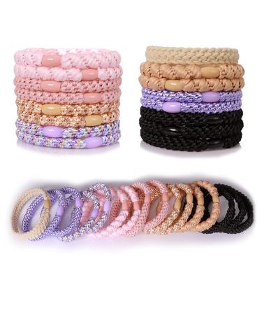 Funtopia High Elasticity Hair Ties 16 Pcs - No Damage Ponytail Holders for Thick Hair - Summer Mixed Colors - Buy Online on GoSupps.com
