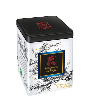 THES DE LA PAGODE Pagoda Teas - Organic Nepalese White Tea - 50g Metal Tin - Legendary Grand Cru - Organic Loose Leaf Tea