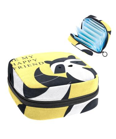 Women's bonds storage pockets Stillpad holder be my happy friend raccoon portable period kit pocket feminine product bag for women girls color4