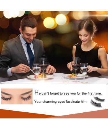 Self Adhesive Fake Eyelashes Natural Look 3D False Eyelashes No Glue Easy False Lashes Thick Eyelashes With Glue Set Resuable Lashes Extension - Buy Online on GoSupps.com