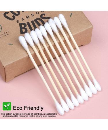 200 Biodegradable Bamboo Cotton Buds | Plastic-Free Baby Safety Swabs for Makeup Cleaning - Buy Online on GoSupps.com